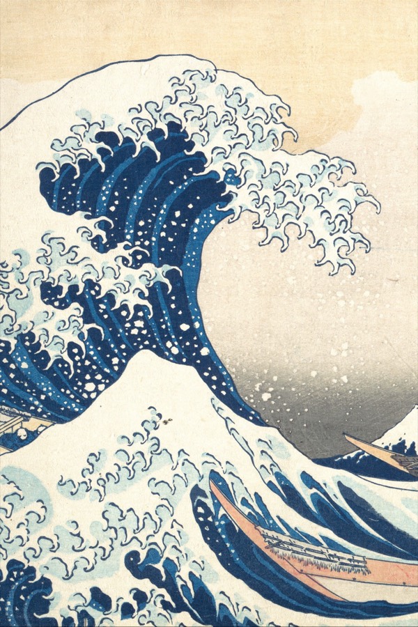 The design: The Great Wave by Hokusai